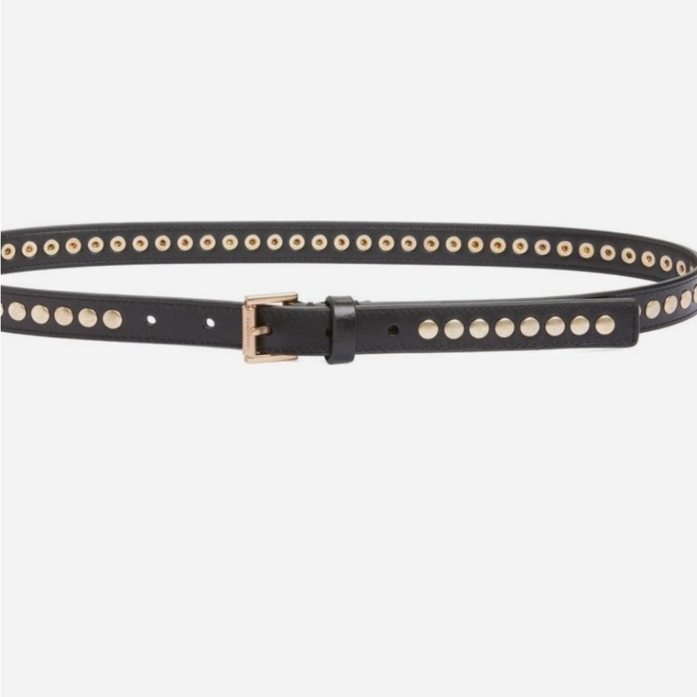 All Saints Flat Stud Leather Belt